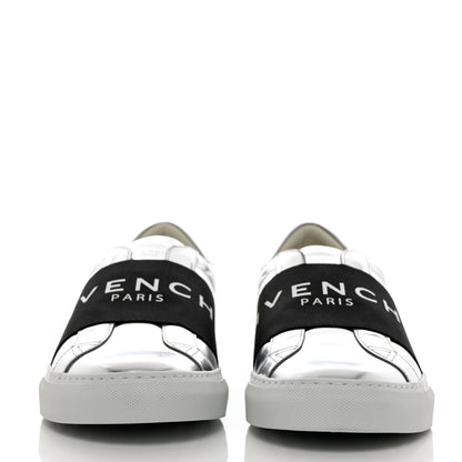 Givenchy Calfskin Band Logo Mens Urban Street Sneakers 43 Silvery 2 of 11