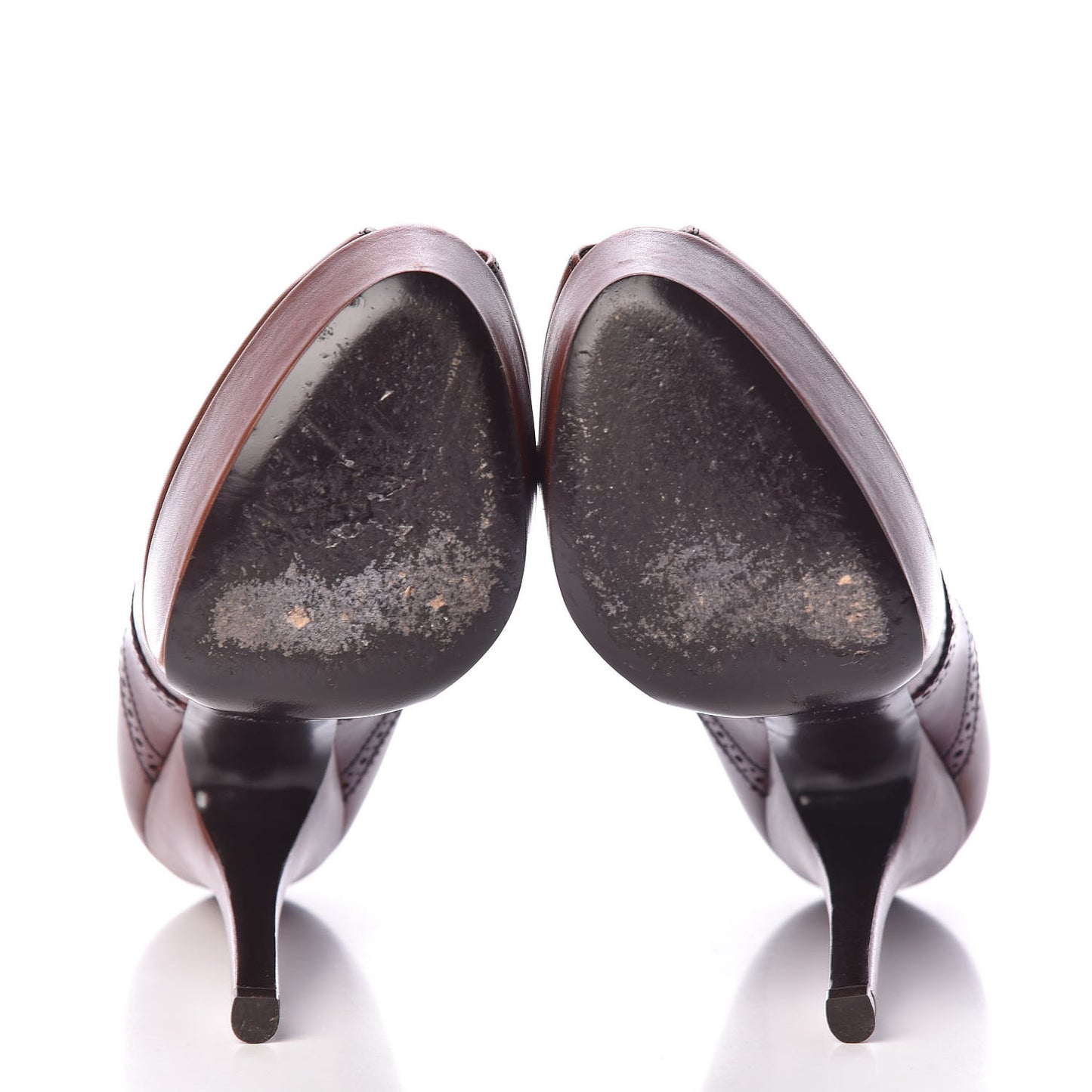 LOUIS VUITTON Calfskin Nadja Lace Up Pumps 38 Brown