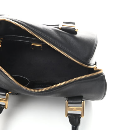 MCM Grained Calfskin Studded Boston Bag Black 5 of 14