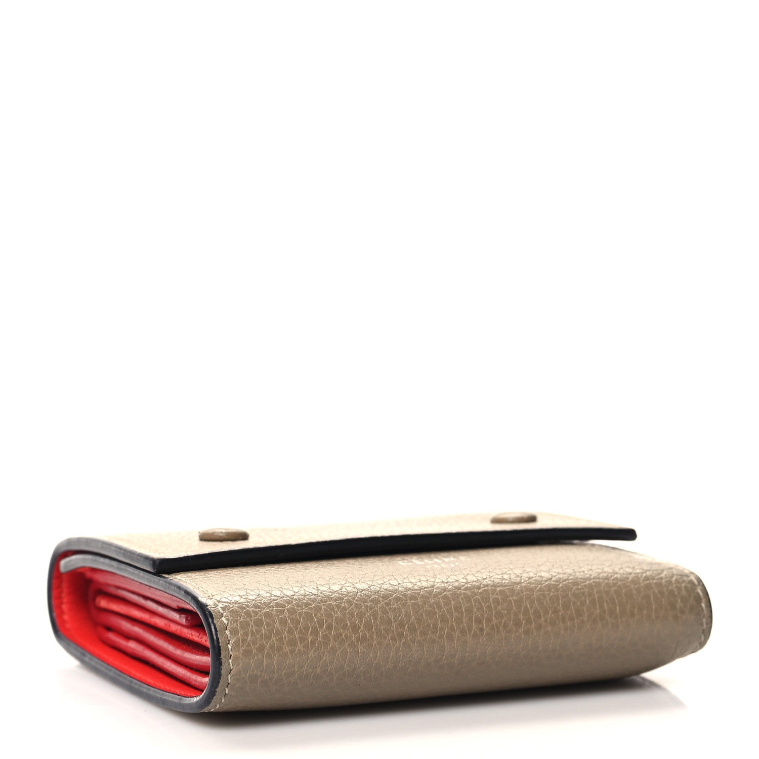 Celine Drummed Calfskin Small Multifunction Folded Wallet Dune 4 of 10