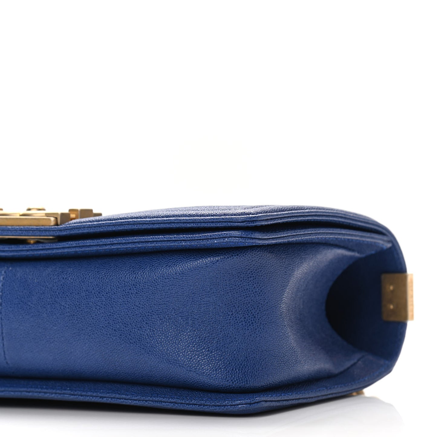Caviar Quilted Medium Boy Flap Blue