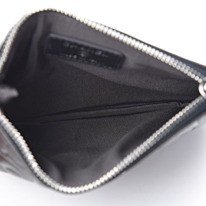 Chanel Goatskin Camellia Embossed Cosmetic Pouch Anthracite 5 of 8