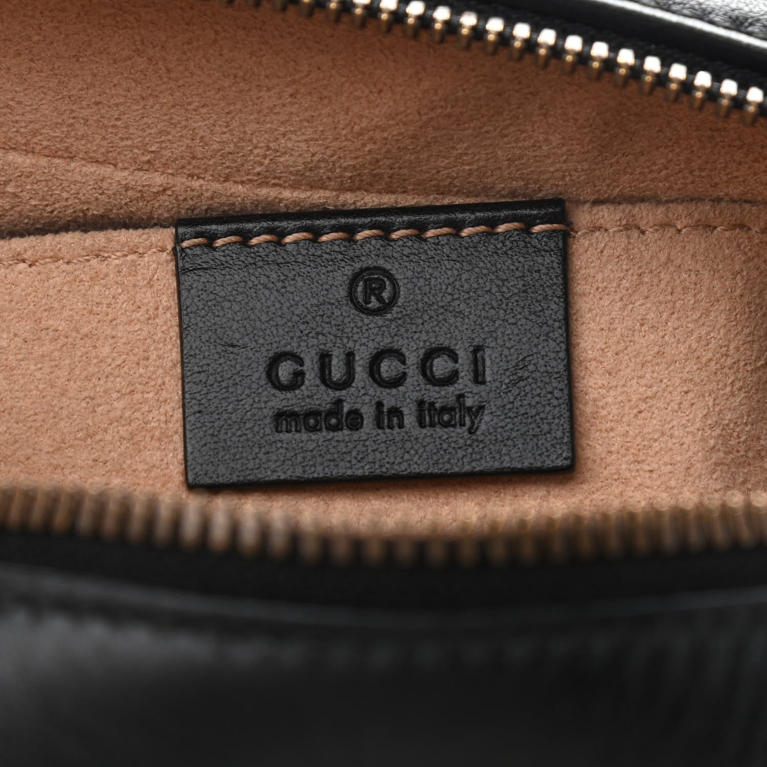 Gucci Calfskin Matelasse Small GG Marmont Chain Shoulder Bag Black 6 of 9