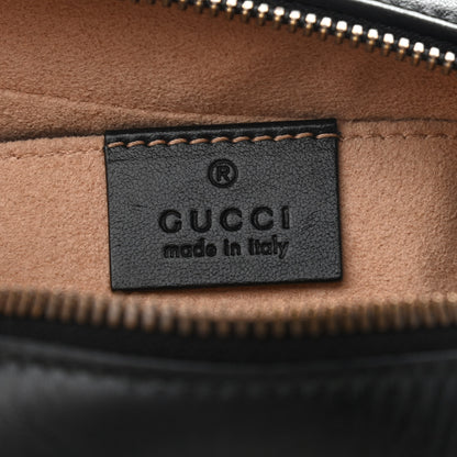 Gucci Calfskin Matelasse Small GG Marmont Chain Shoulder Bag Black 6 of 9