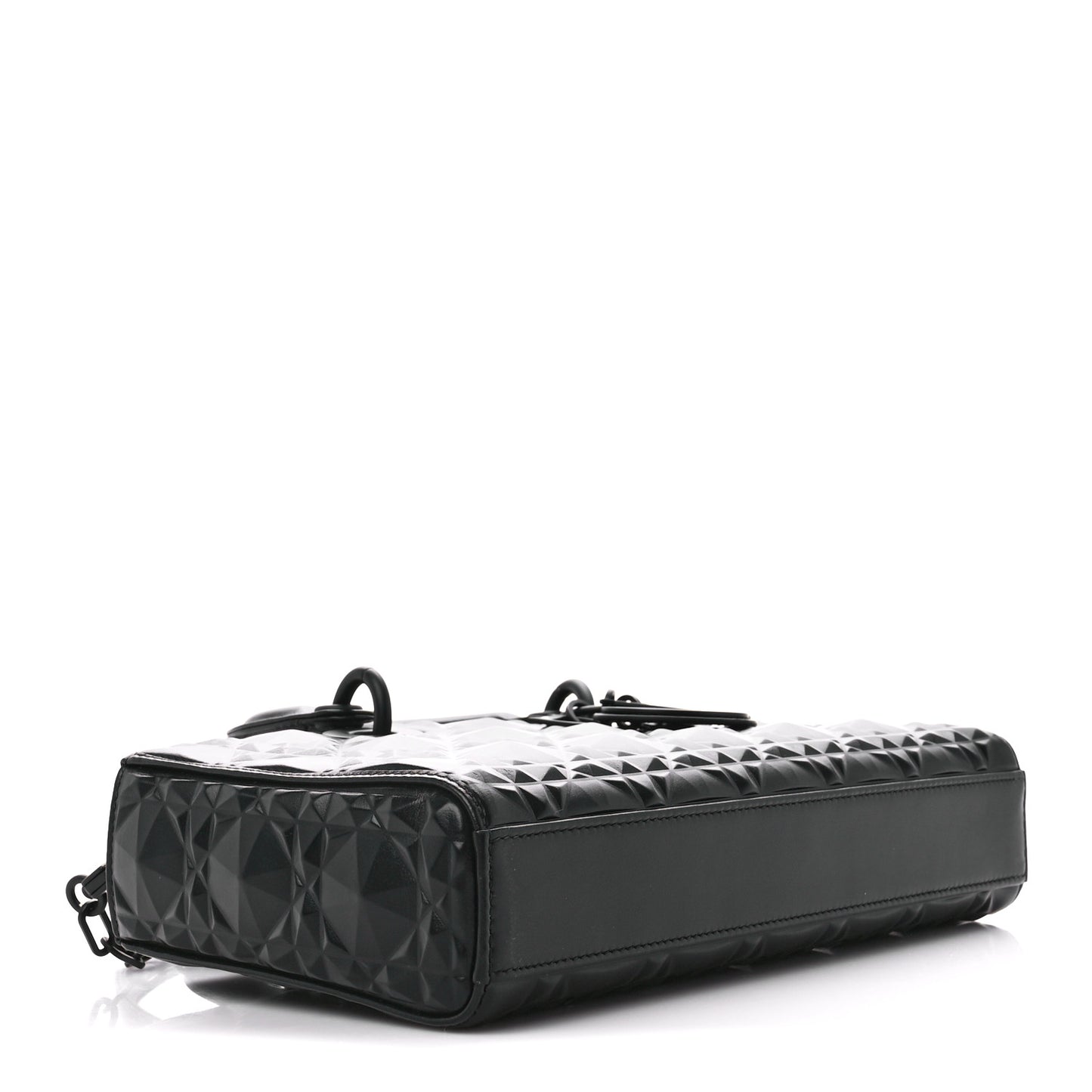 Calfskin Cannage Diamond Medium Lady D-Joy Black