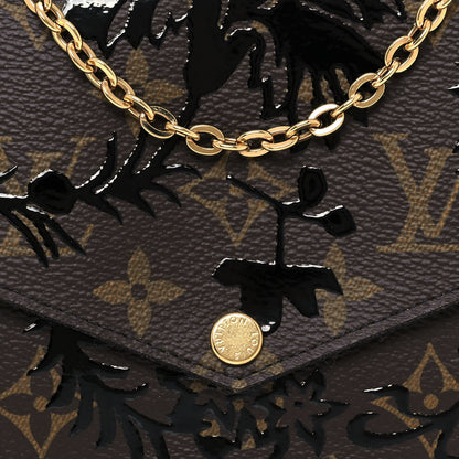 Louis Vuitton Monogram Blossom Pochette Felicie Chain Wallet Black 8 of 14