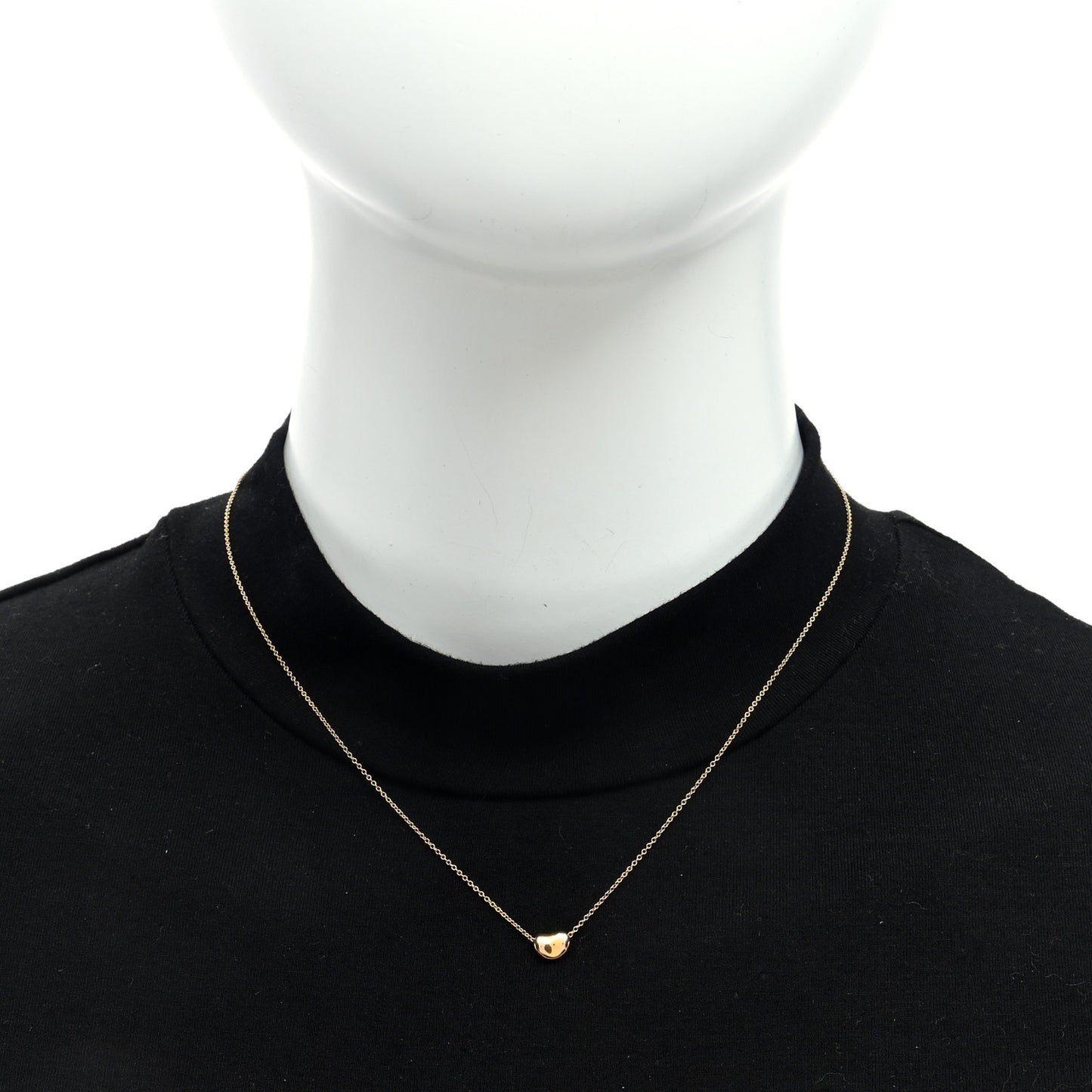 18K Yellow Gold 6.5mm Elsa Peretti Bean Pendant Necklace