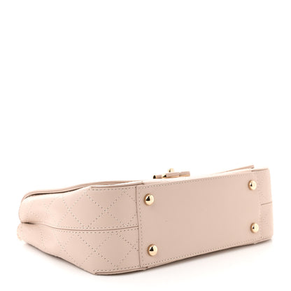 Chanel Calfskin Stitched Medium Covered CC Flap Bag Light Pink 4 of 12