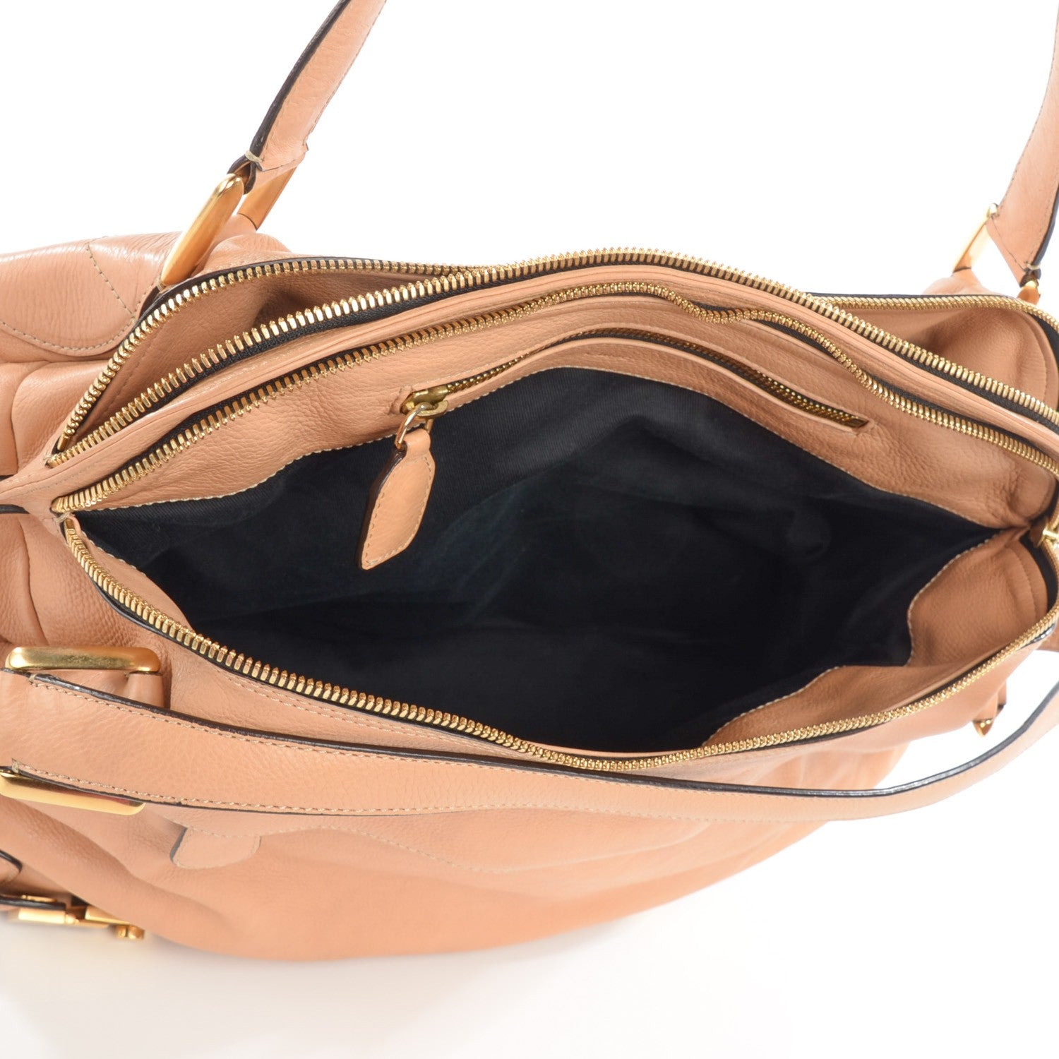 Chloe Calfskin Cary Zipped Shoulder Bag Beige 7 of 11