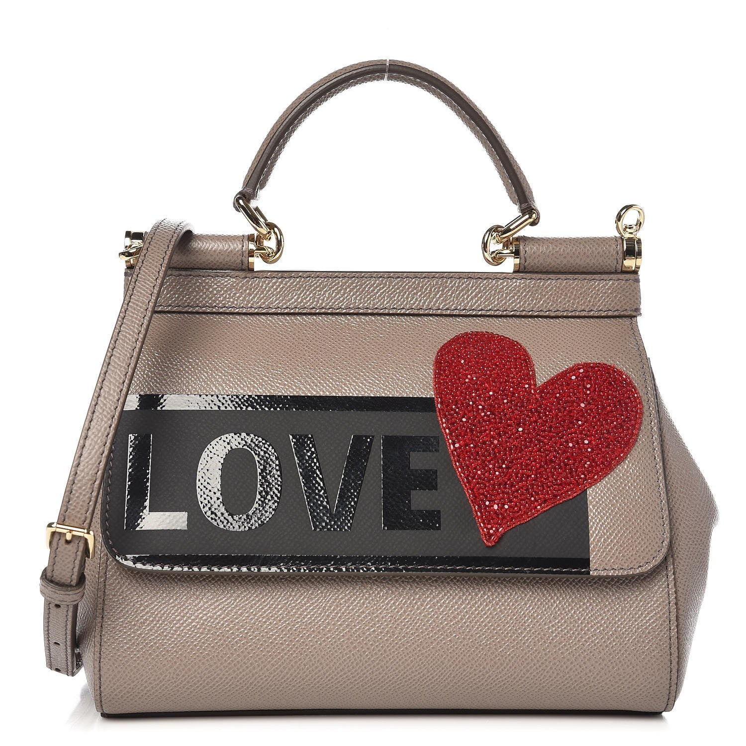 Dolce & Gabbana Dauphine Love Small Miss Sicily Satchel Grey 1 of 6