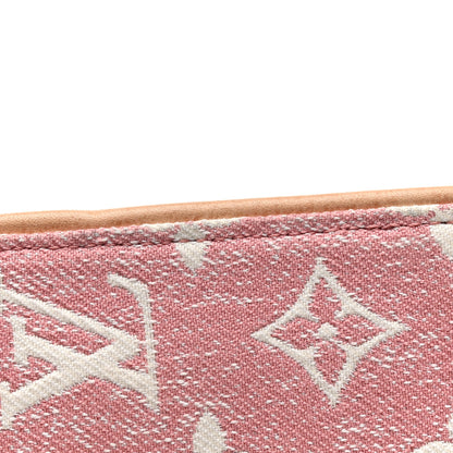 Louis Vuitton Denim Monogram Jacquard Zippy Wallet Pink 9 of 9