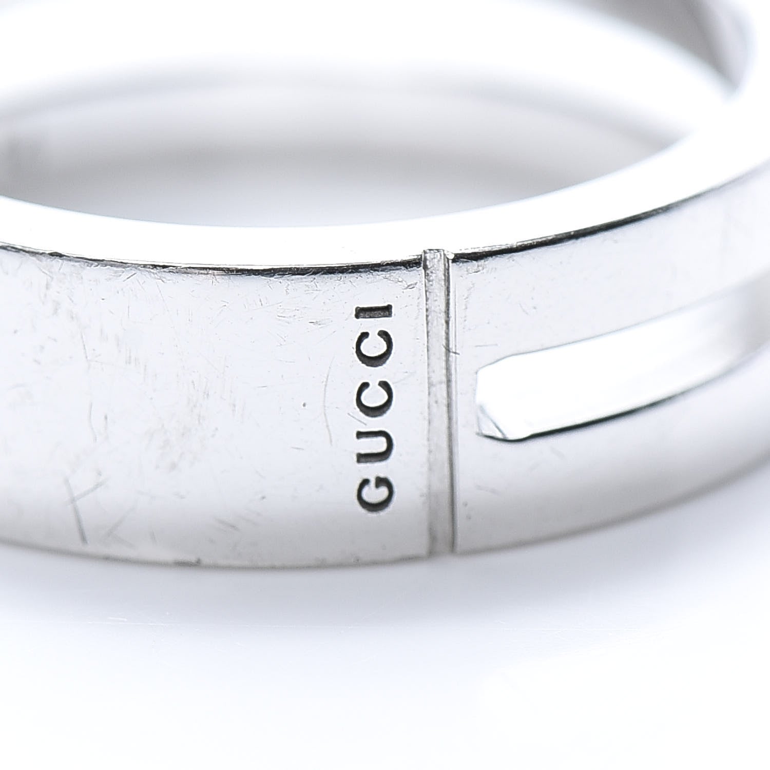 Gucci Sterling Silver Open Band Ring 54 7 6 of 6