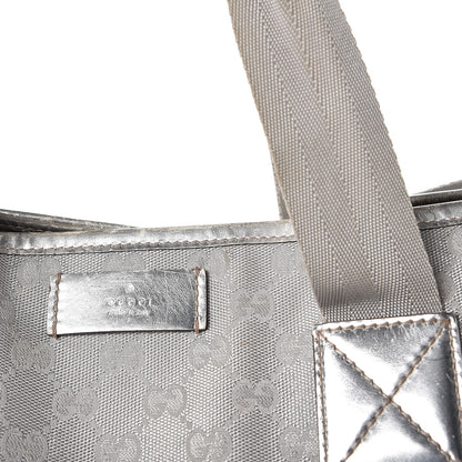 Gucci Metallic Monogram Travel Bag Silver 9 of 19