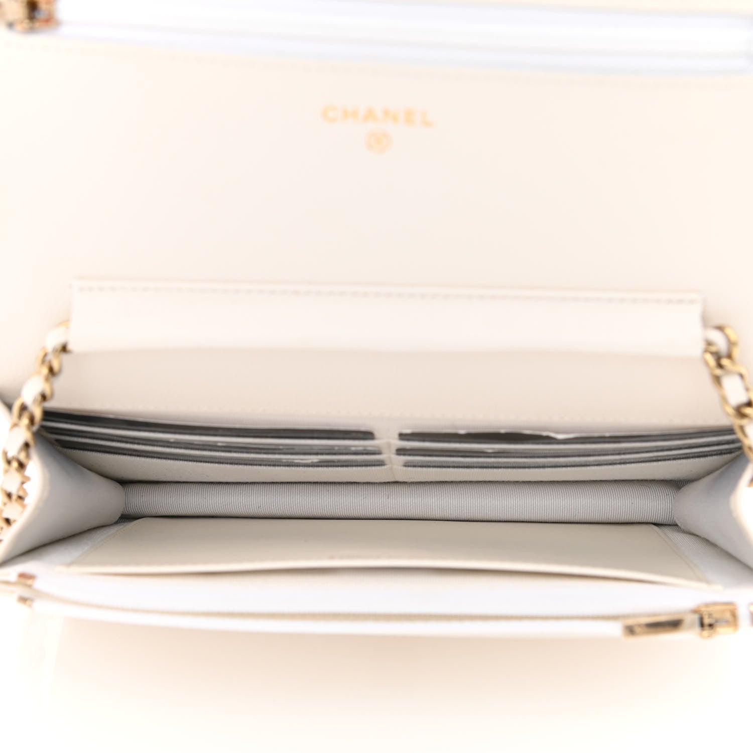 Chanel Caviar Quilted Wallet On Chain WOC White 4 of 11