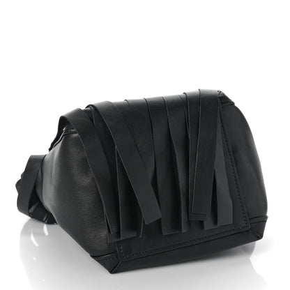 Balenciaga Calfskin XS Fringe Laundry Cabas Black 5 of 9