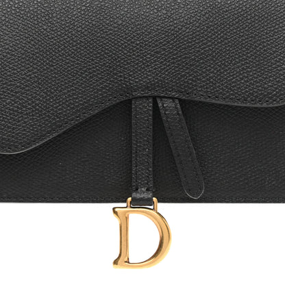 Christian Dior Grained Calfskin Saddle Belt Clutch Black 7 of 10