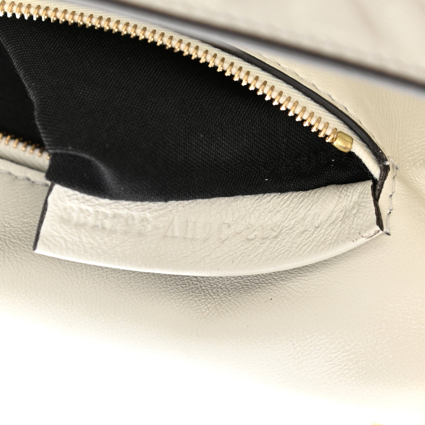 Nappa Small FF Embossed Midi Chain Baguette White