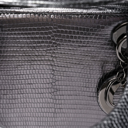 Christian Dior Metallic Lizard Medium Lady Dior Silver 12 of 12
