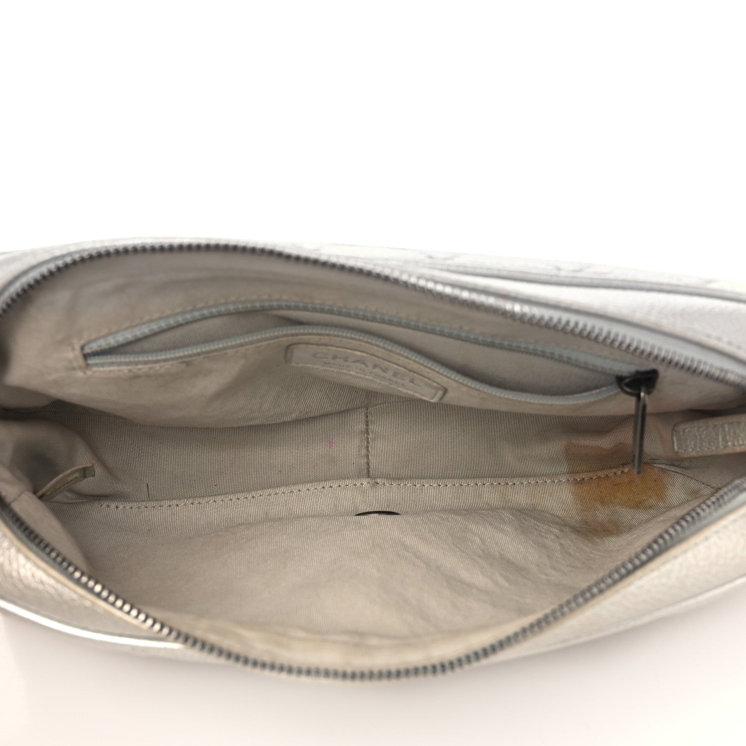 Chanel Metallic Grained Calfskin Quilted Small Casual Rock Flap Silver 5 of 19