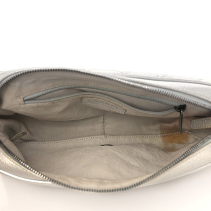 Chanel Metallic Grained Calfskin Quilted Small Casual Rock Flap Silver 5 of 19