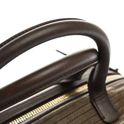 Lanvin Lambskin Stitched Padam Bowling Satchel Brown 14 of 14