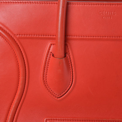 Celine Nappa Calfskin Medium Phantom Luggage Vermillion 12 of 28