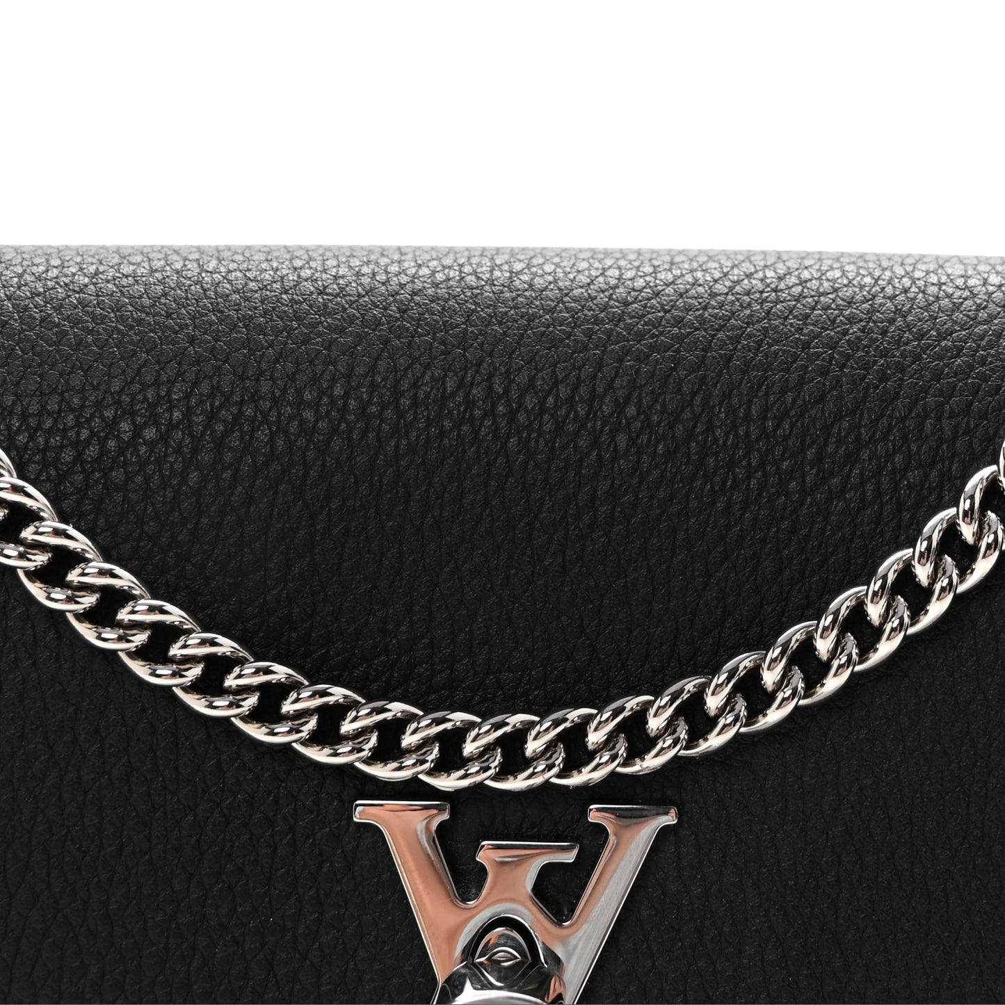 Soft Calfskin My Lockme Chain Pochette Black