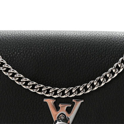 Louis Vuitton Soft Calfskin My Lockme Chain Pochette Black 7 of 9