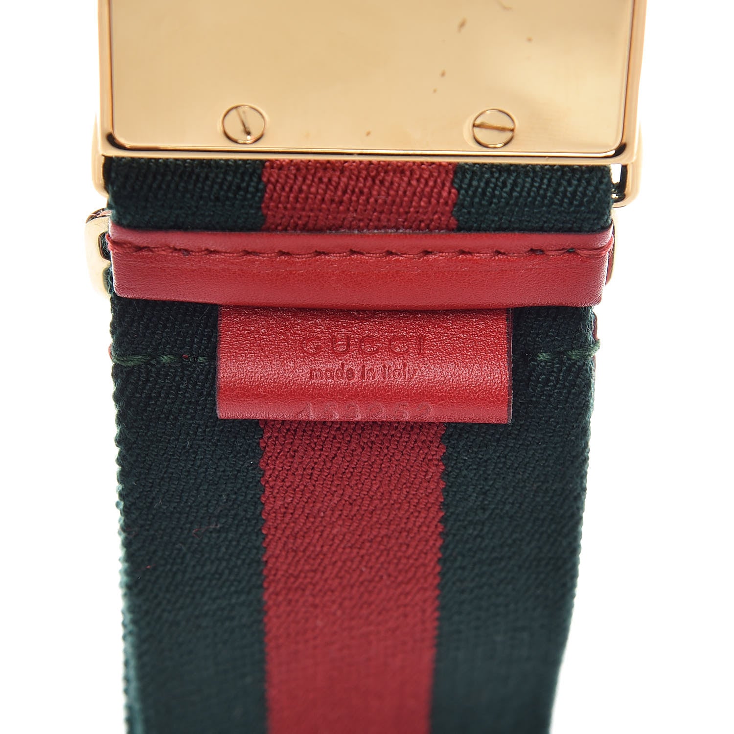 Gucci Canvas Web Belt 85 34 Green Red 4 of 5