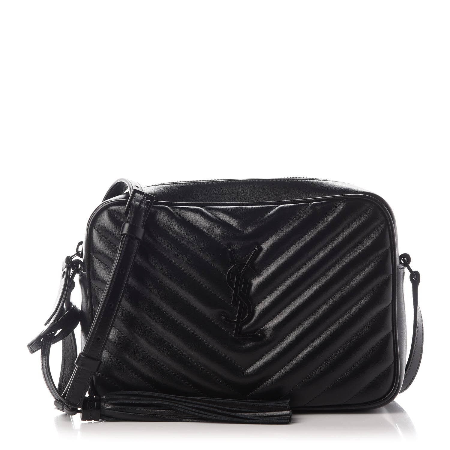 Saint Laurent Calfskin Matelasse Monogram Lou Camera Bag Black 1 of 8