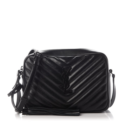 Saint Laurent Calfskin Matelasse Monogram Lou Camera Bag Black 1 of 8