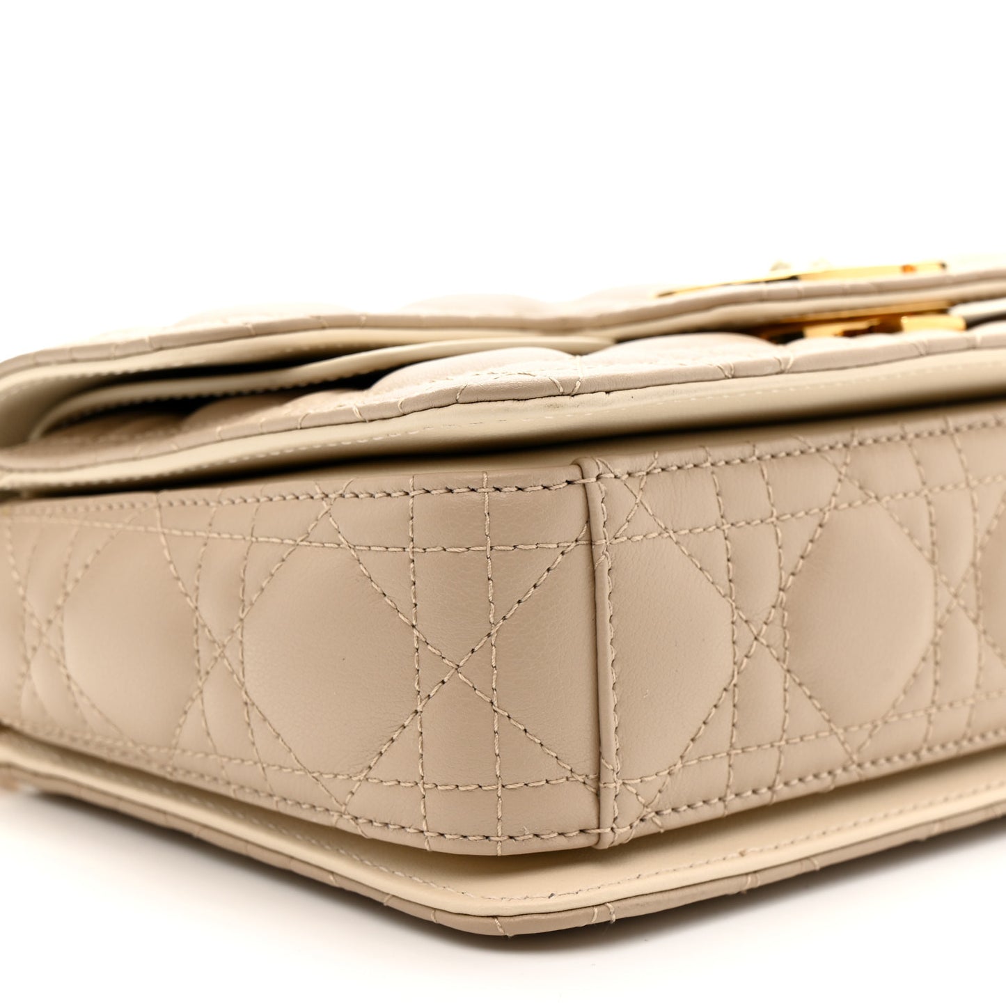Lambskin Cannage Small Jolie Top Handle Bag Powder Beige Latte