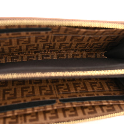 Fendi Zucchino Spalmati Forever Zip Around Wallet Nocciola 5 of 11