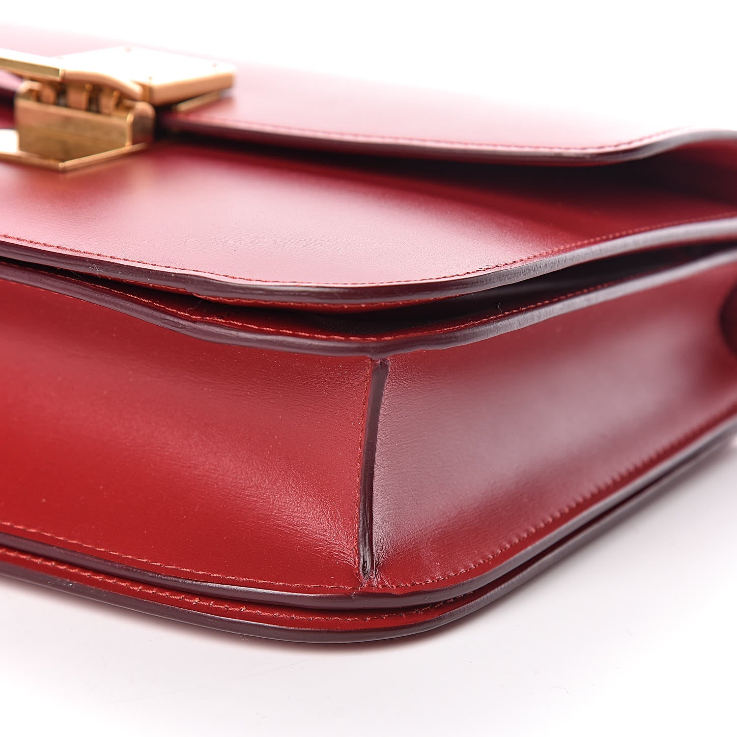 Celine Box Calfskin Medium Classic Box Flap Bag Red 9 of 10
