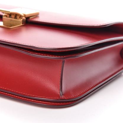 Celine Box Calfskin Medium Classic Box Flap Bag Red 9 of 10