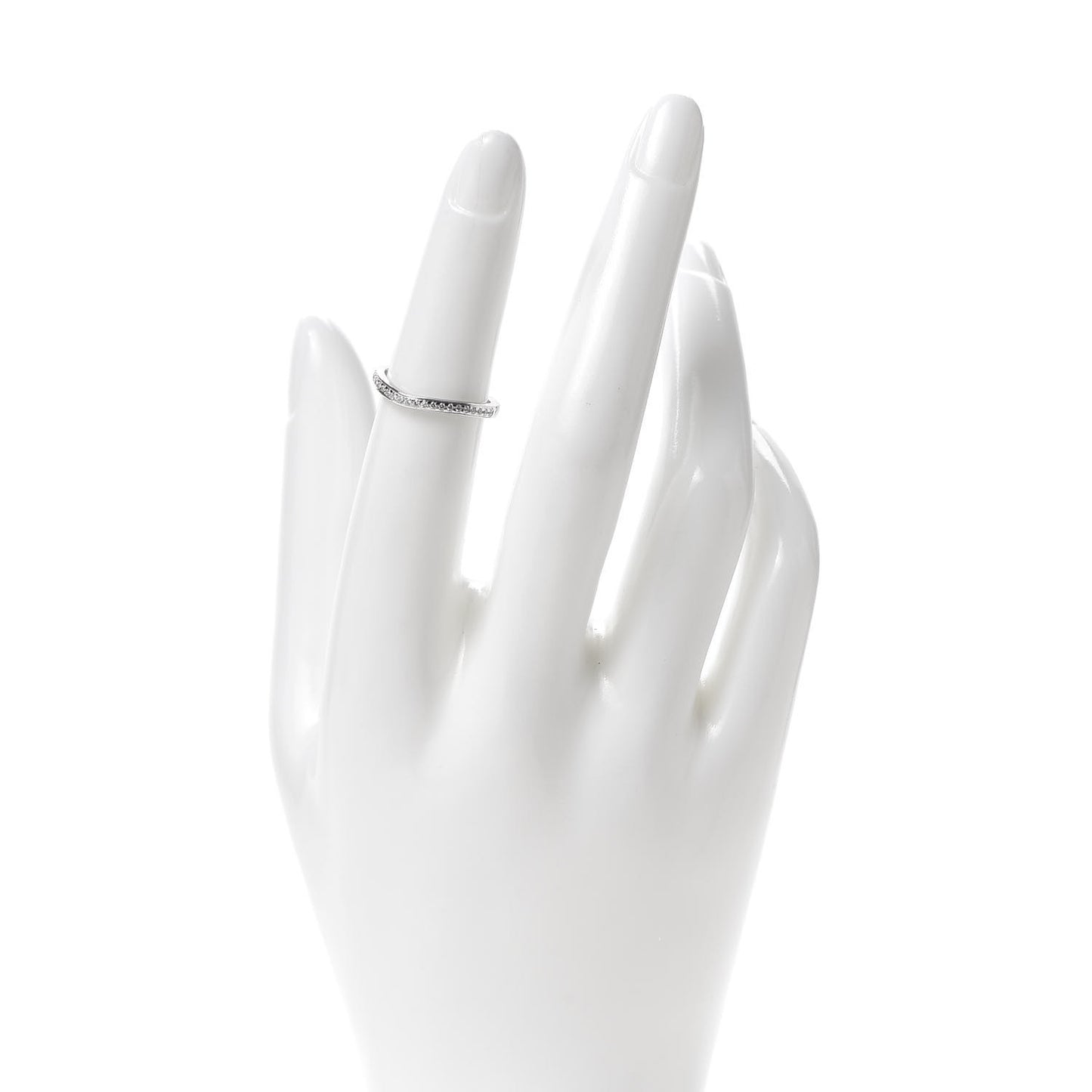 Platinum Diamond Ballerine Wedding Band Ring 49 4.75