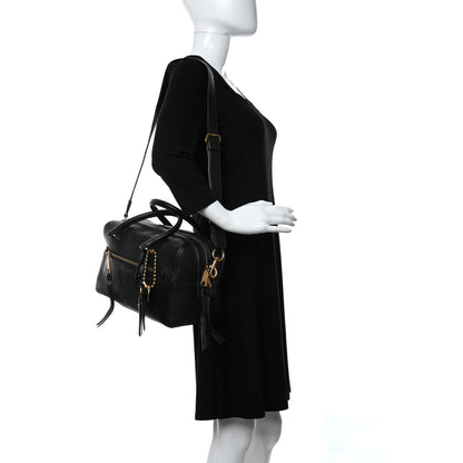 Marc Jacobs Calfskin Recruit Bauletto Satchel Tote Bag Black 2 of 13
