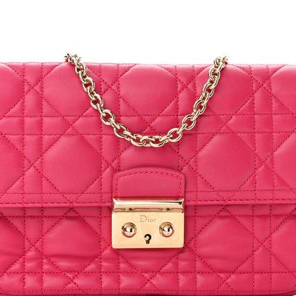Christian Dior Lambskin Cannage Miss Dior Promenade Pouch Fuchsia 7 of 10