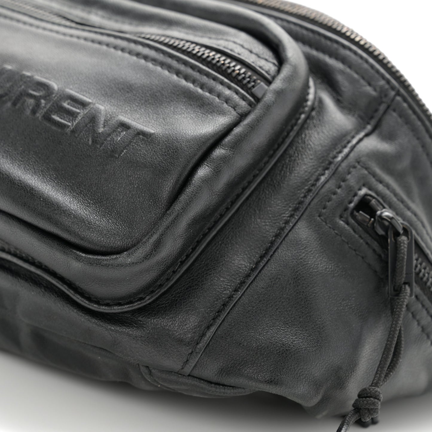 Lambskin Logo Ripstop Body Belt Bag Black
