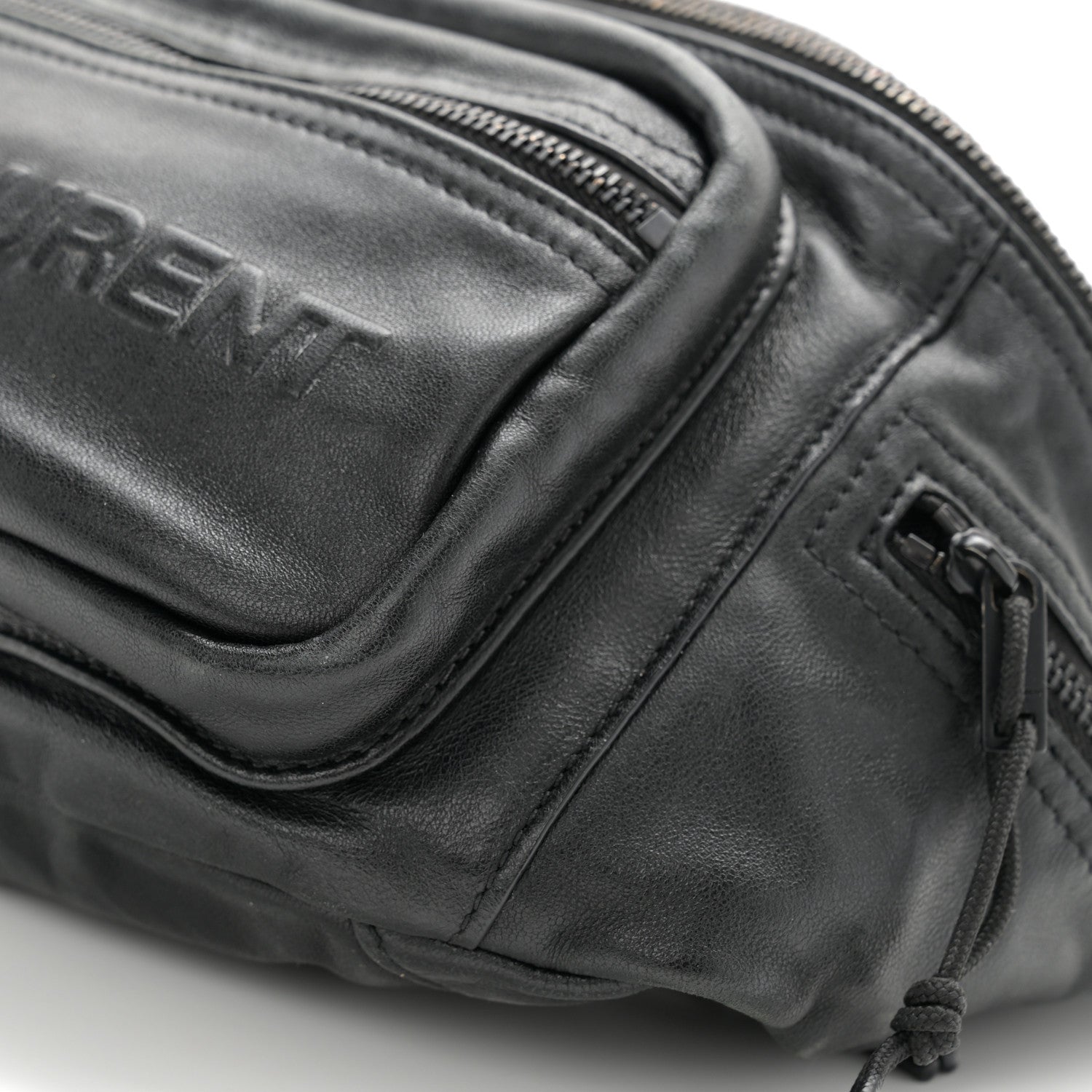 Saint Laurent Lambskin Logo Ripstop Body Belt Bag Black 11 of 11