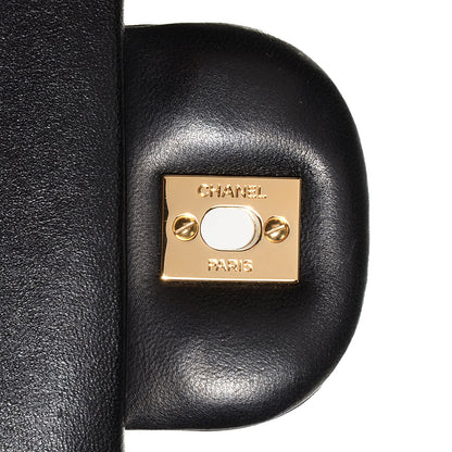 Chanel Lambskin Quilted Jumbo Double Flap Black 9 of 9