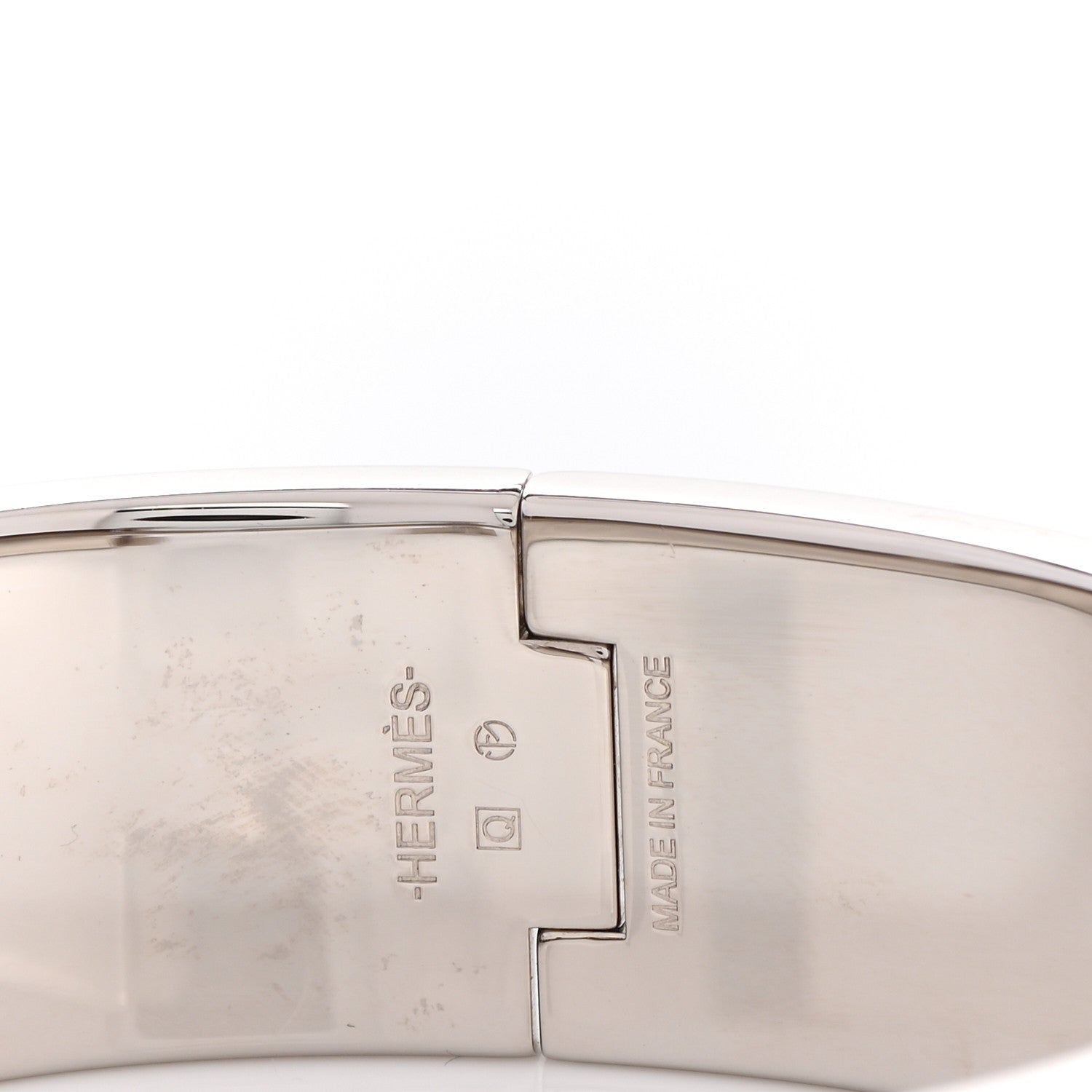 Hermes Enamel Wide Clic Clac H Bracelet GM Rose Saumon 4 of 5
