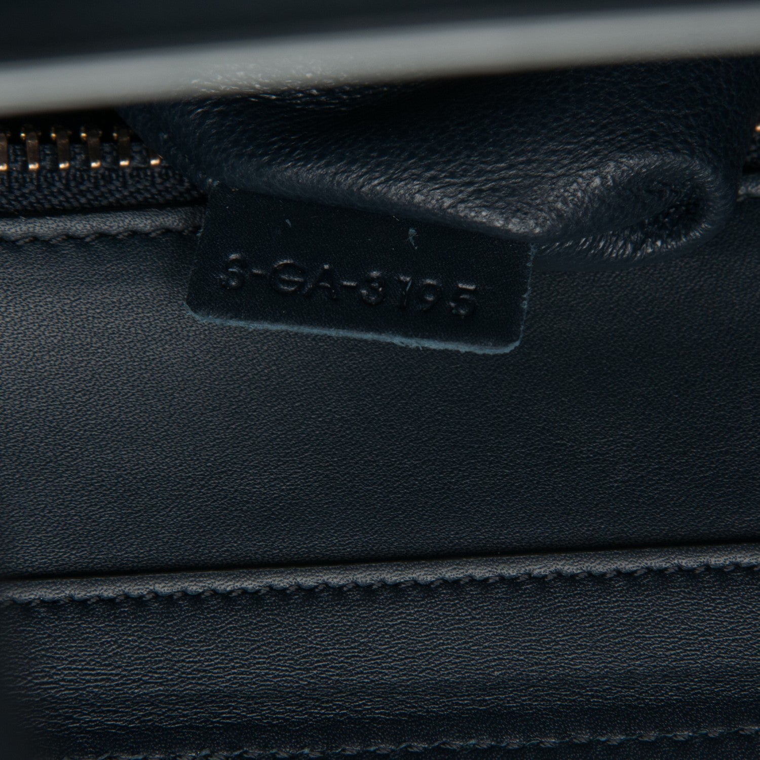 Celine Smooth Calfskin Textile Striped Micro Luggage Navy Blue 7 of 7