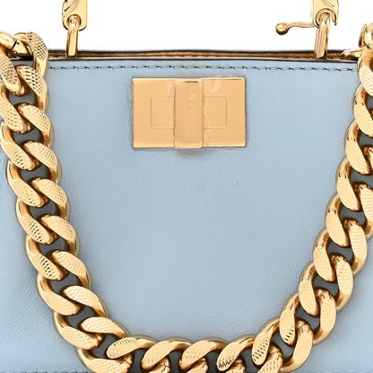 Fendi Nappa Rainbow Inlay Nano Peekaboo Maxi Handle Satchel Azzurro Baby Multicolor 8 of 10