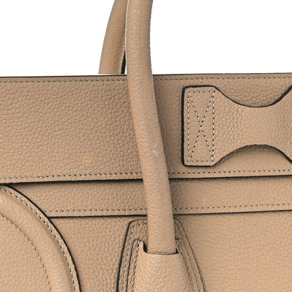Celine Drummed Calfskin Mini Luggage Dune 9 of 9