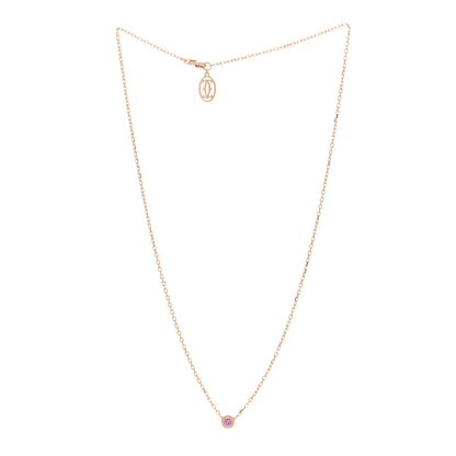 Cartier 18K Pink Gold Pink Sapphire D'Amour Pendant Necklace 3 of 4