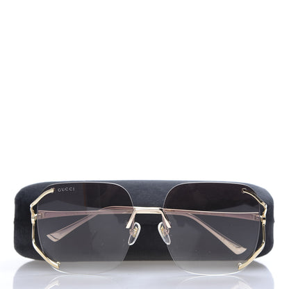 Gucci Metal Oversized Sunglasses GG0646S Gold Brown 8 of 8
