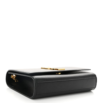 Saint Laurent Grain De Poudre Small Monogram Kate Satchel Black 4 of 11