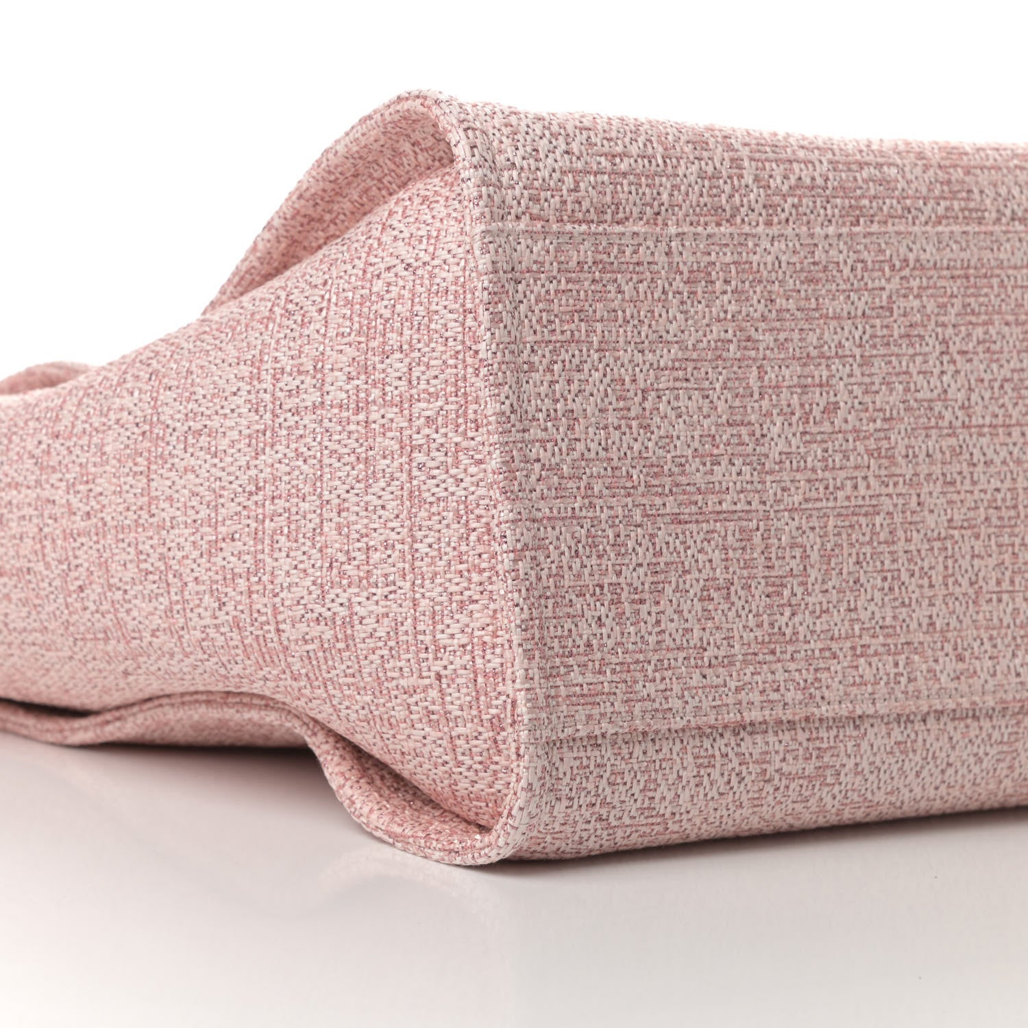 Chanel Lurex Boucle Deauville Medium Tote Pink 8 of 10