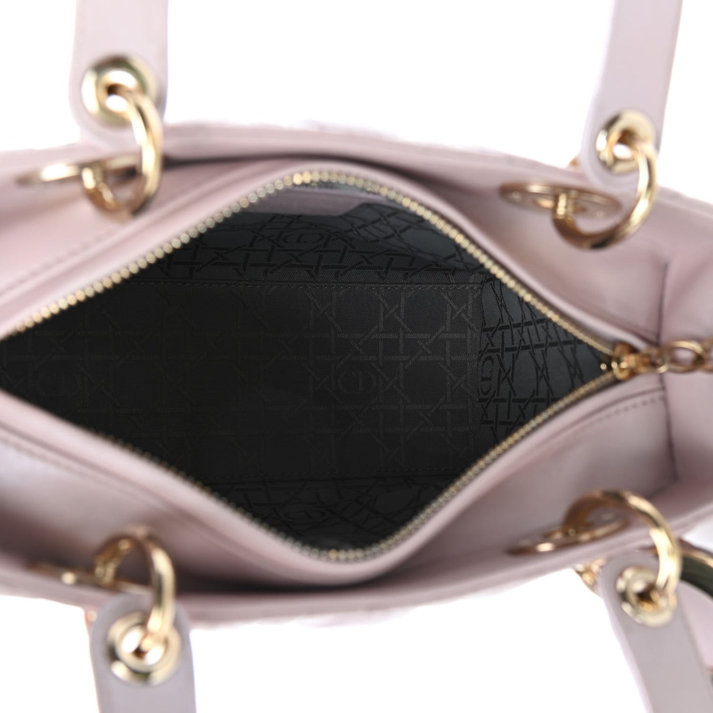Pearly Lambskin Cannage Medium Lady Dior Lotus